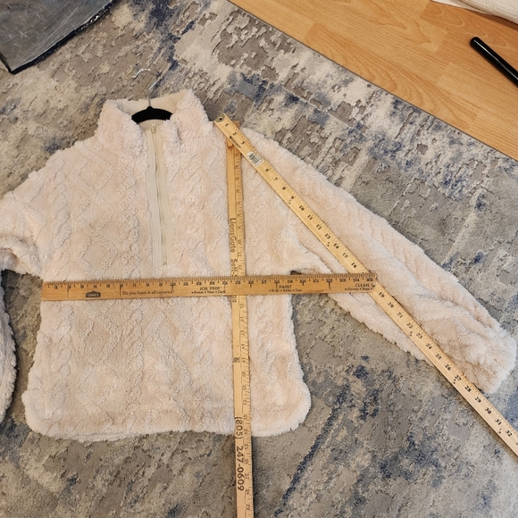 NWT Buckle Cozy Sherpa Fleece Cream 1/4 Zip Pullover Soft Stretch Size Small - Picture 2 of 16